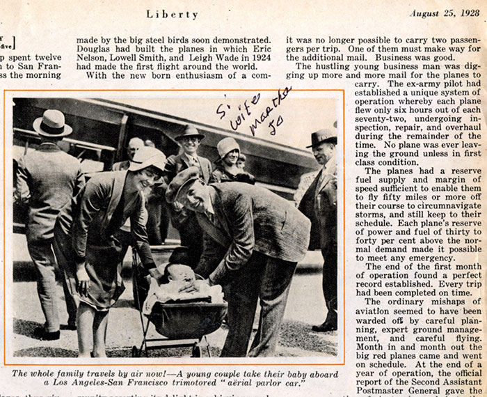 Liberty Magazine Article August 25, 1928 (Source: Woodling)