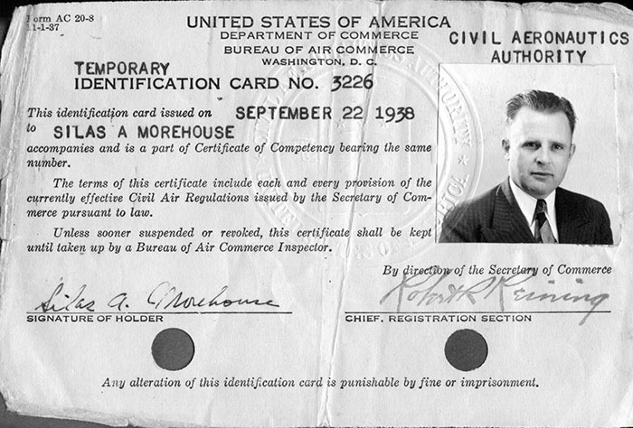 Morehouse ID Card, September 22, 1938 (Source: Woodling)