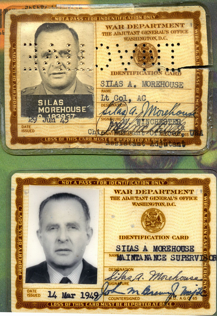 Morehouse Military ID Cards, 1949 & 1949 (Source: Woodling)