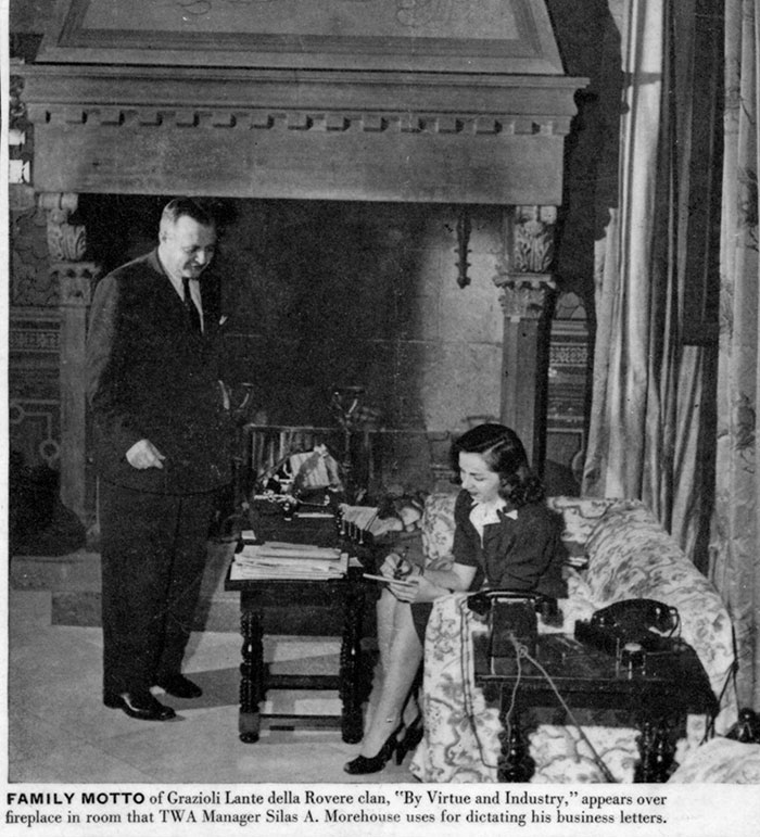 S.A. Morehouse Dictating in Italy, Ca. 1945-46 (Source: Woodling)