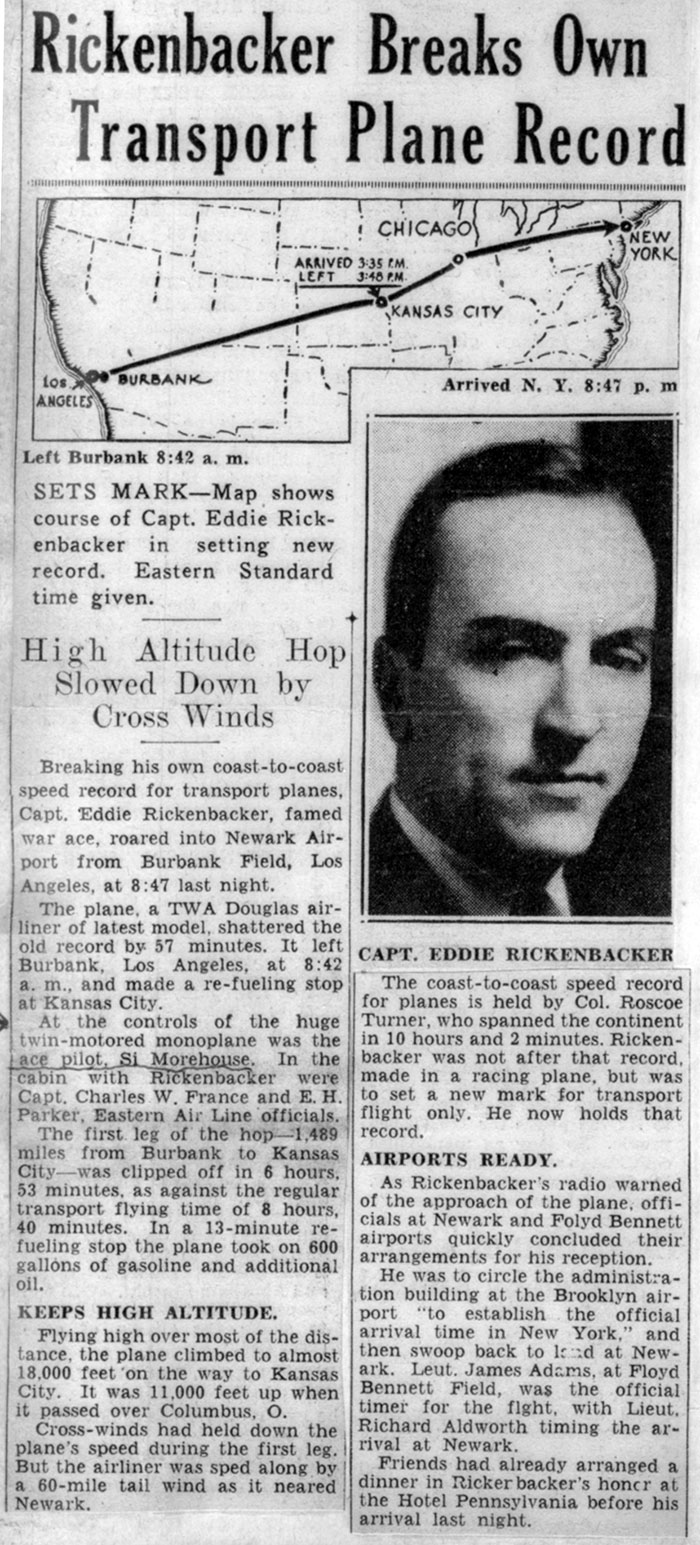 Undated News Article, Ca. November 9, 1934 (Source: Woodling)