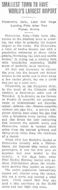 Fairport (NY) Herald-Mail, September, 1930 (Source: Web)
