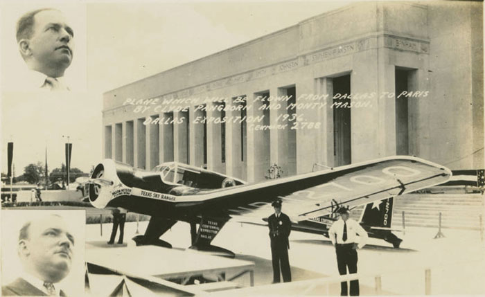 Planned Dallas to Paris Flight, 1936 (Source: SMU)